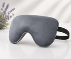 Weighted Microwavable Heated Eye Mask with Organic Flaxseed & Lavender – Moist Heat Therapy for Dry Eye Relief, Sinus Pressure, Stye Treatment & Digital Eye Strain – Reusable Blackout Sleep Mask