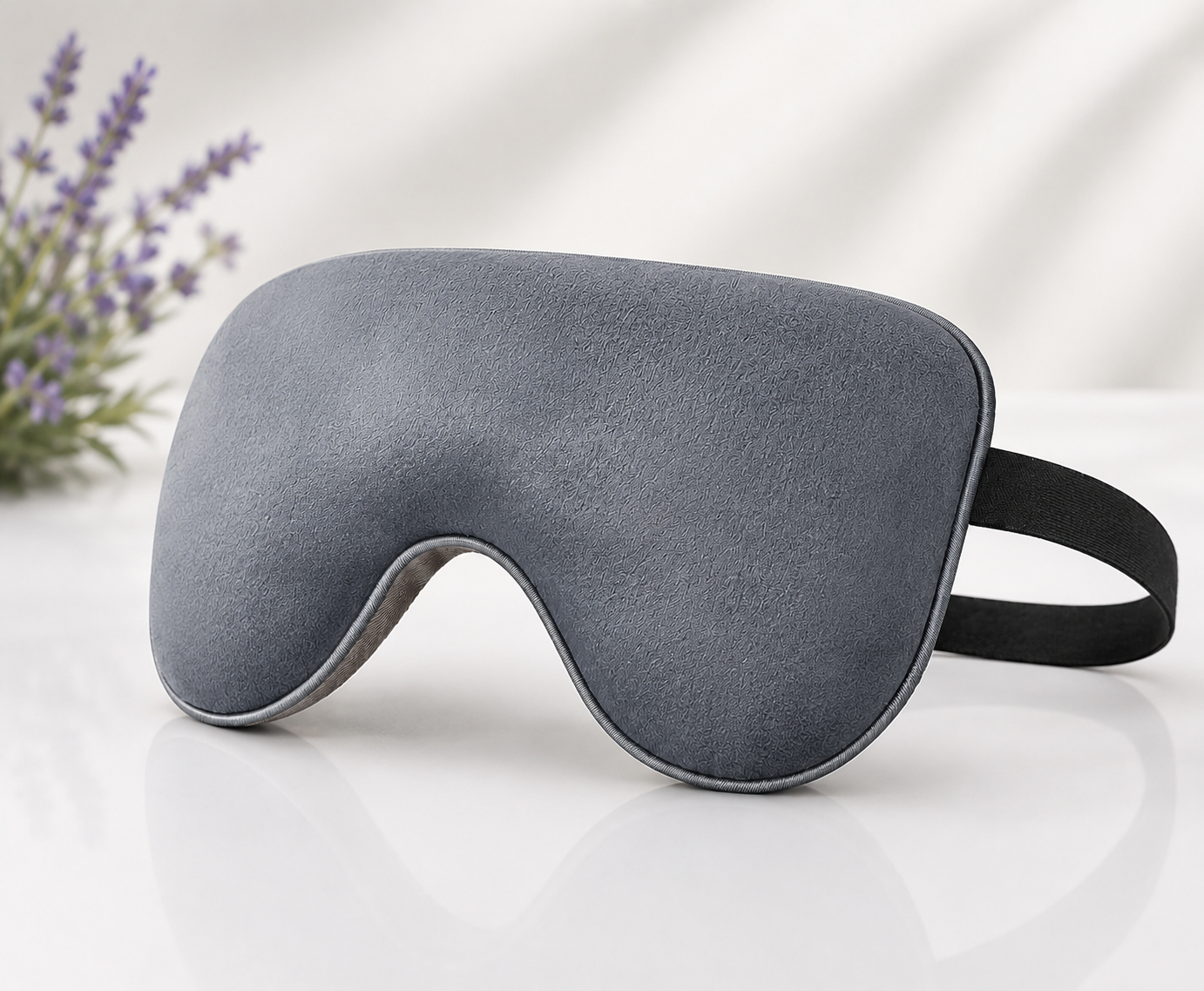 Weighted Microwavable Heated Eye Mask with Organic Flaxseed & Lavender – Moist Heat Therapy for Dry Eye Relief, Sinus Pressure, Stye Treatment & Digital Eye Strain – Reusable Blackout Sleep Mask