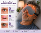Weighted Microwavable Heated Eye Mask with Organic Flaxseed & Lavender – Moist Heat Therapy for Dry Eye Relief, Sinus Pressure, Stye Treatment & Digital Eye Strain – Reusable Blackout Sleep Mask