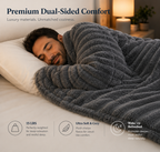 Weighted Blanket for Adults – 15 lb Sherpa Heavy Blanket for Better Sleep, Stress Relief & Relaxation