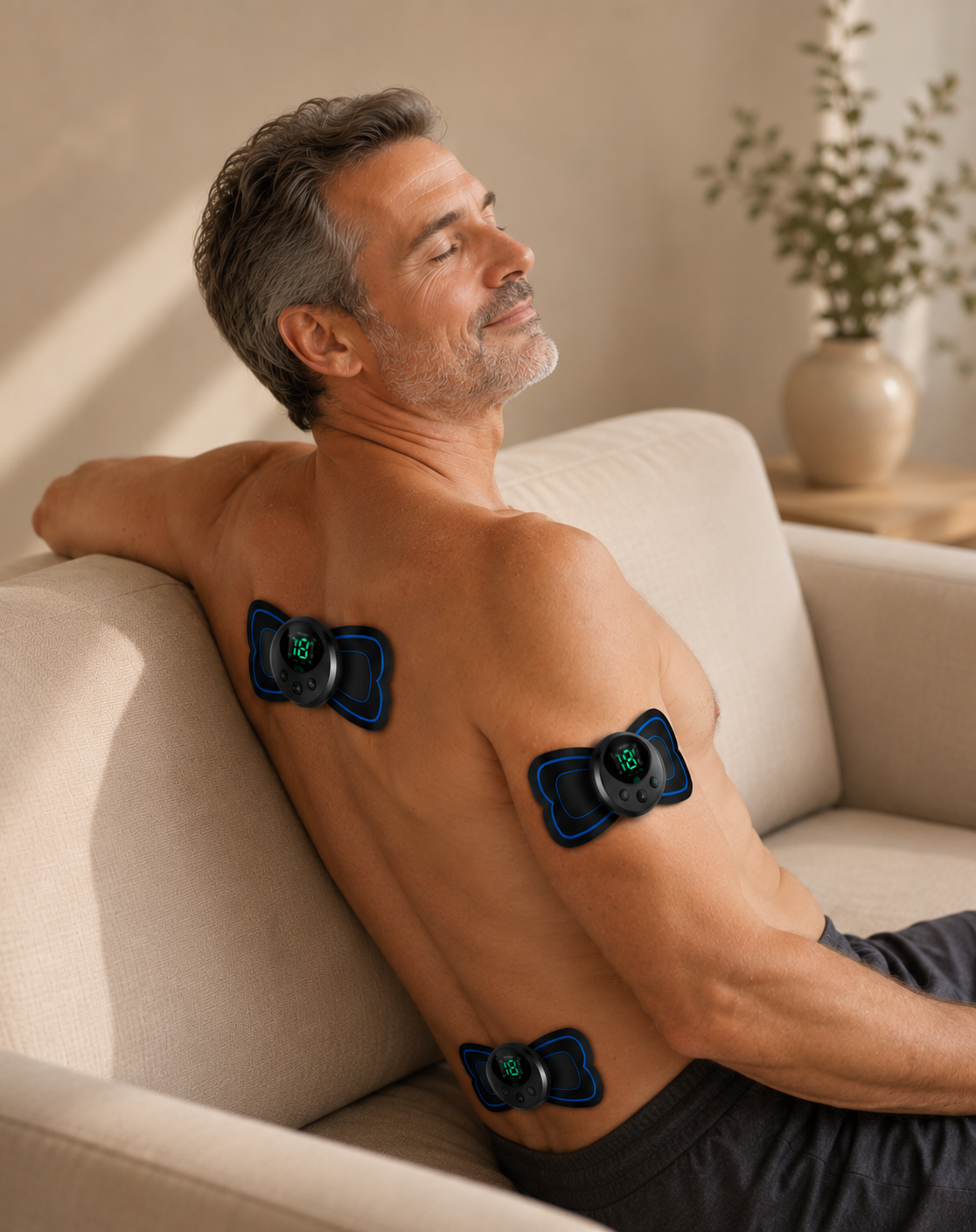 EMS Neck & Back Massager – Wireless Electric Muscle Stimulation for Full Body Muscle Recovery, Lymphatic Drainage, Pain Relief & Circulation