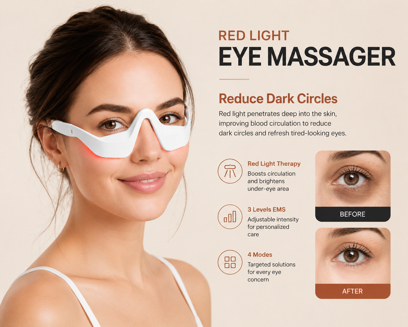 EMS Red Light Therapy For Eyes