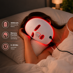 Red Light Therapy Face Mask – Near Infrared Light Therapy for Anti-Aging, Acne Treatment & Skin Rejuvenation  – Cordless Rechargeable At-Home Skincare Device