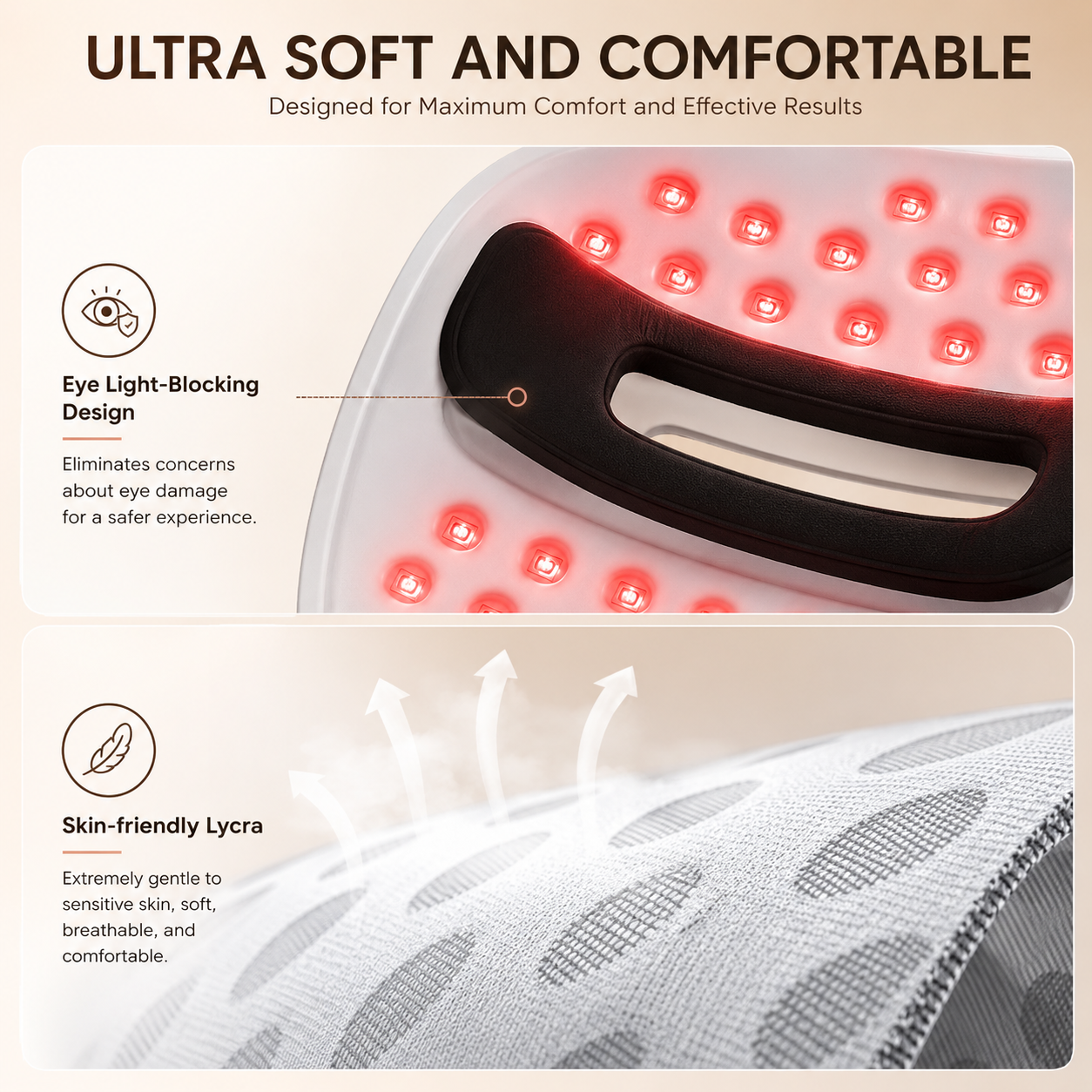 Red Light Therapy Face Mask – Near Infrared Light Therapy for Anti-Aging, Acne Treatment & Skin Rejuvenation  – Cordless Rechargeable At-Home Skincare Device
