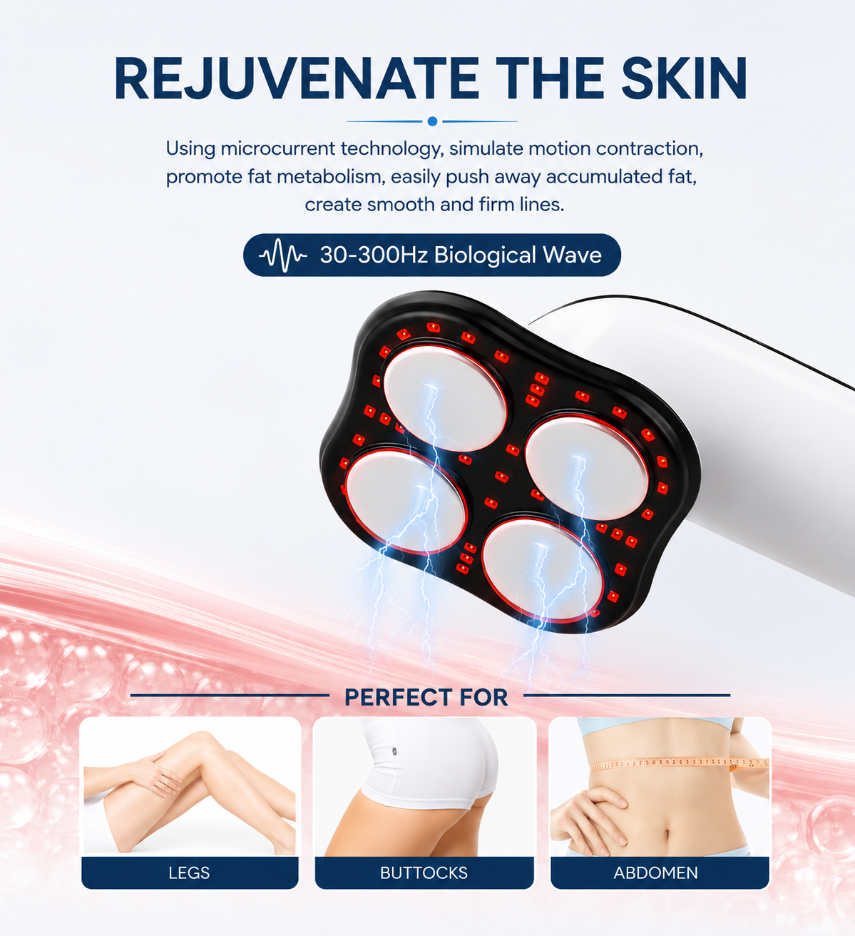 Cellulite Treatment & Body Sculpting Massager – Stretch Mark Removal Device with RF Skin Tightening, EMS Microcurrent & Red Light Therapy