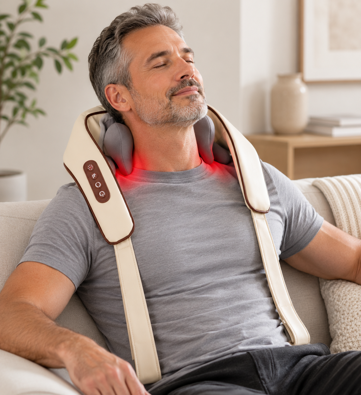 Heated Neck & Back Massager – Deep Tissue Massage with Heat Therapy for Neck, Shoulder & Back Pain Relief & Muscle Recovery
