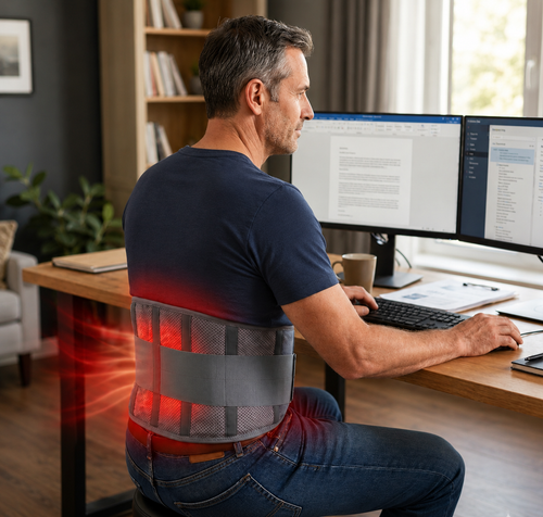 Back Brace with Heat | Lumbar Support for Sciatica & Back Pain