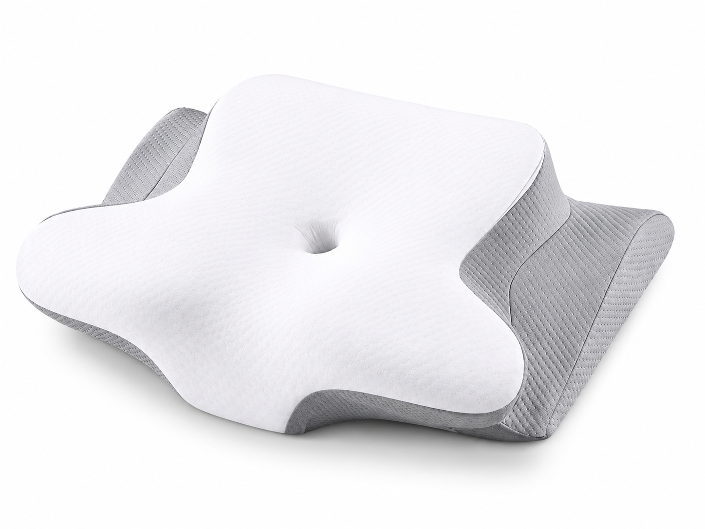 Cervical Neck Pain Relief Memory Foam Pillow – Ergonomic Orthopedic Contour Pillow for Side, Back & Stomach Sleepers with Cooling Cover