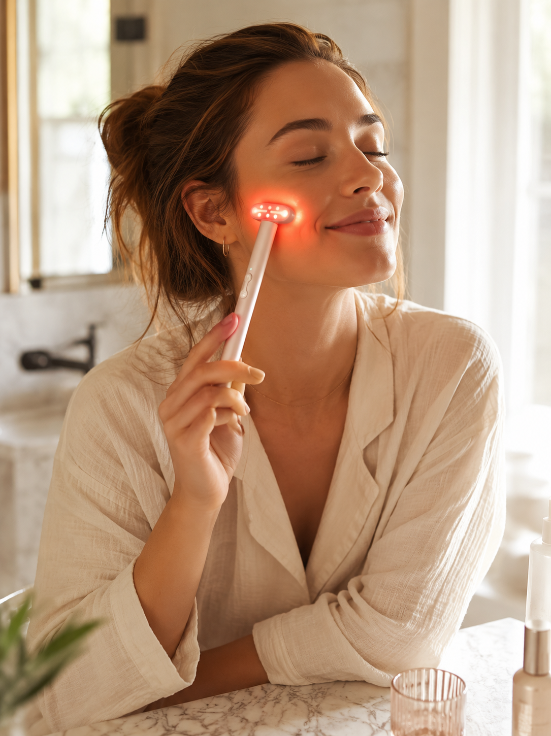 Red Light Therapy Wand – Red Light Therapy Face & Neck Wand for Anti-Aging, Acne Treatment, Skin Rejuvenation & Wrinkle Reduction
